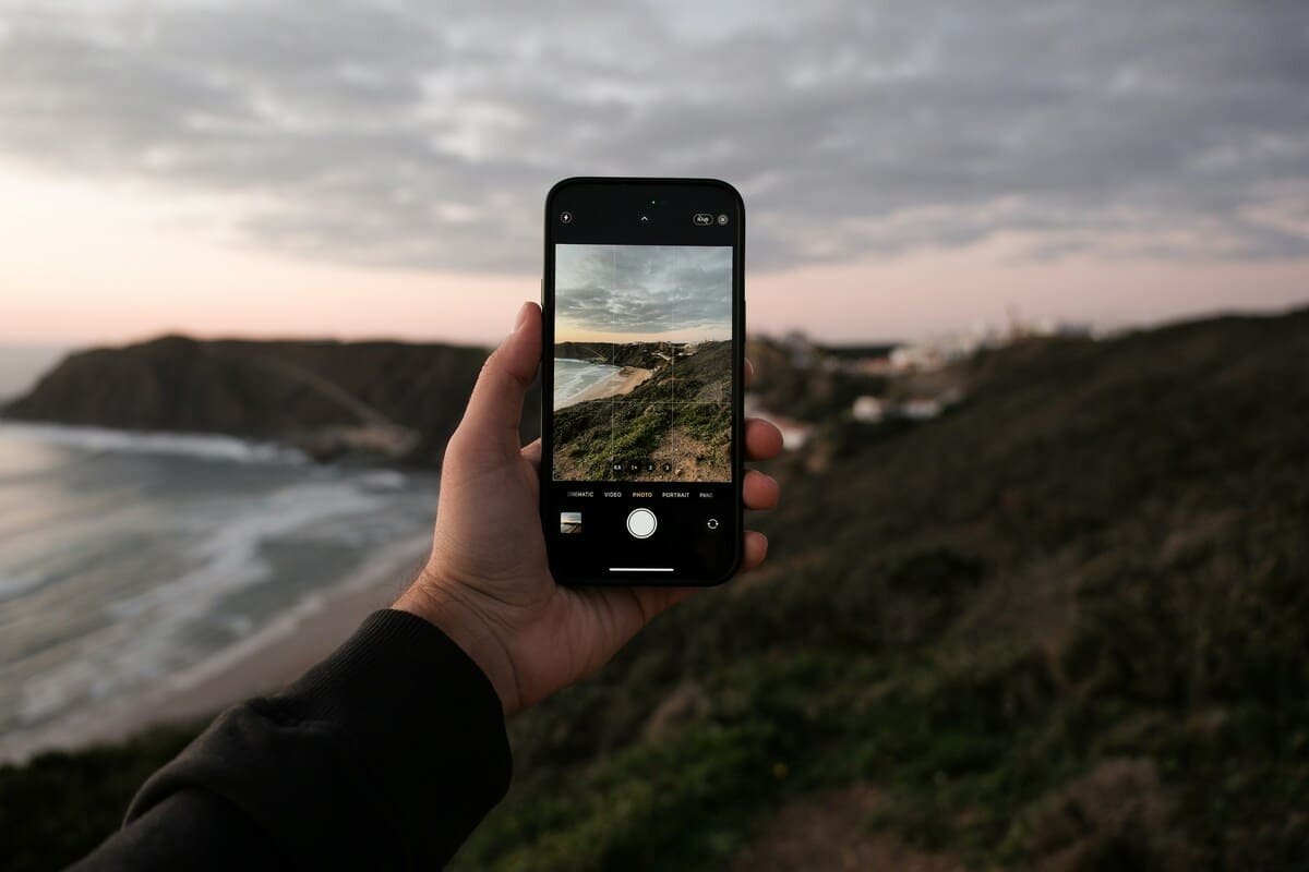 person iPhone photography outdoor taking photo